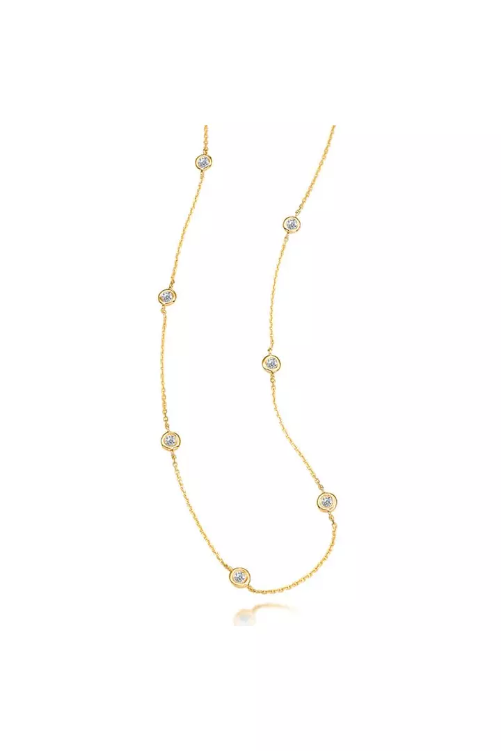 gold and diamond necklace on rent for women