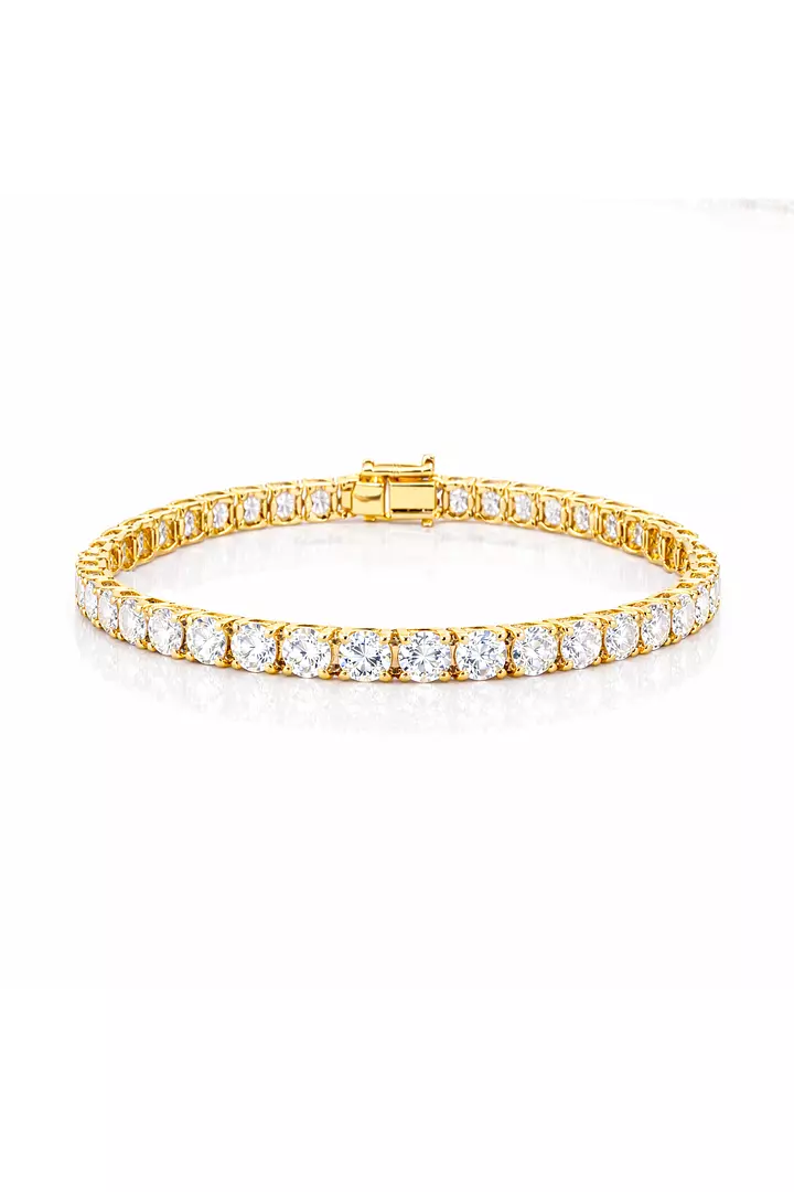 rent yellow gold diamond tennis bracelet for a wedding