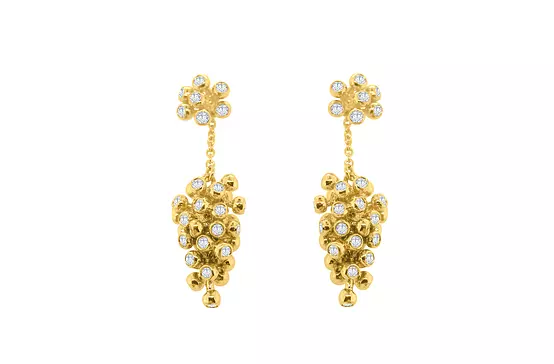 Rent diamond drop grapes earrings for rent