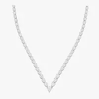Rent Pear shaped diamond tennis necklace