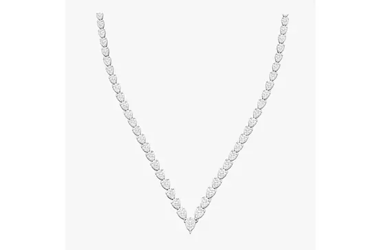 Rent Pear shaped diamond tennis necklace