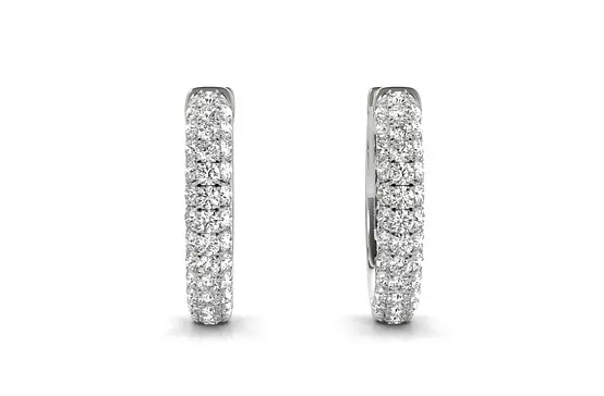 pave diamond earrings for rent