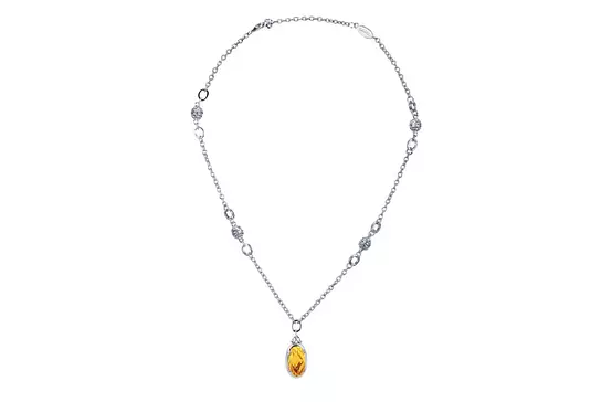 yellow citrine jewelry necklace for rent