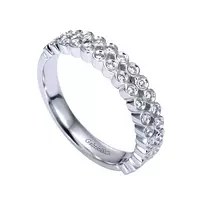 silver band with diamonds for women on rent