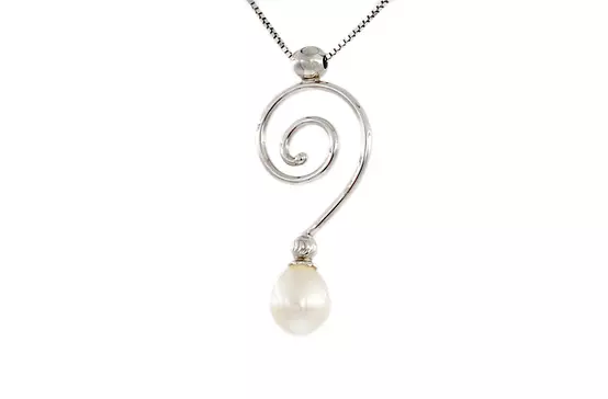 rent pearl swirl pendant for wedding or special occasion