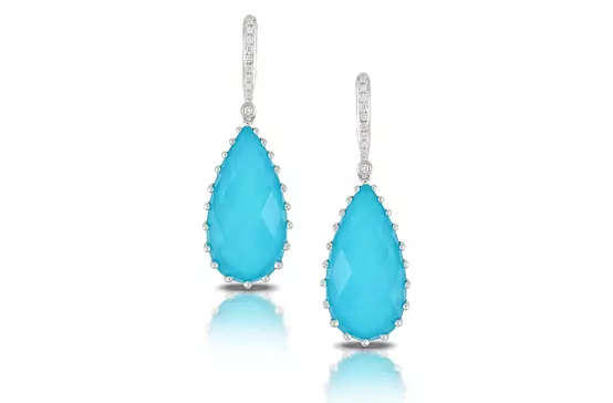 turquoise blue earrings on rent for women