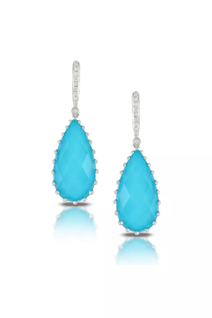turquoise blue earrings on rent for women