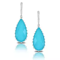 turquoise blue earrings on rent for women
