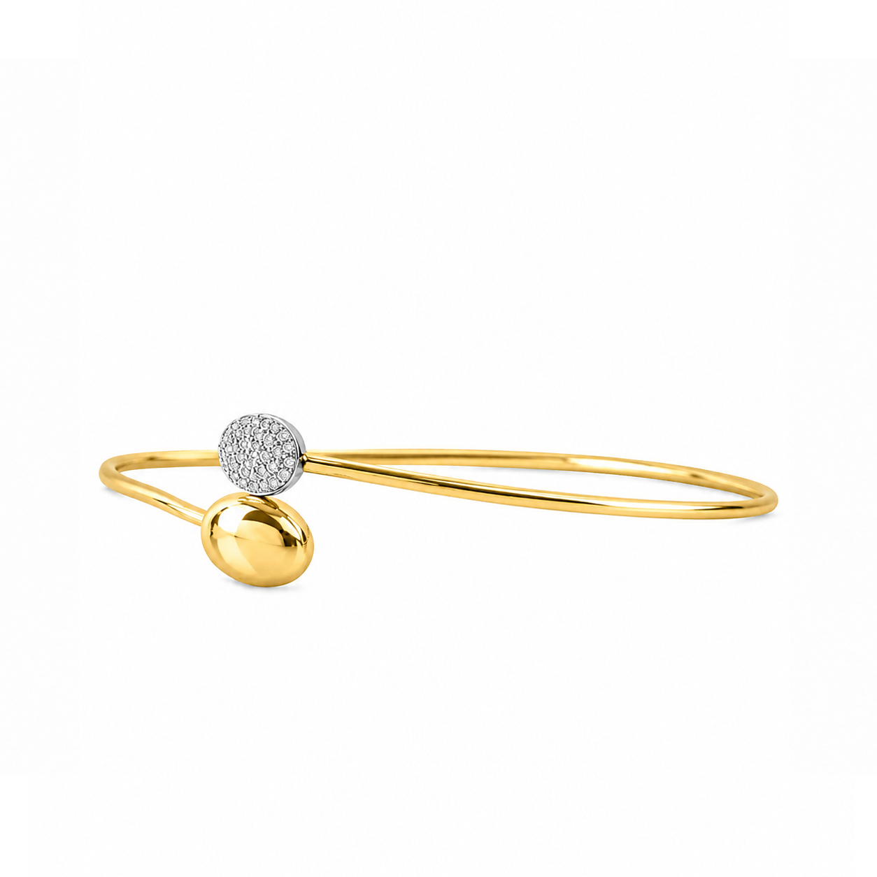 Double Pod Diamond Bangle
