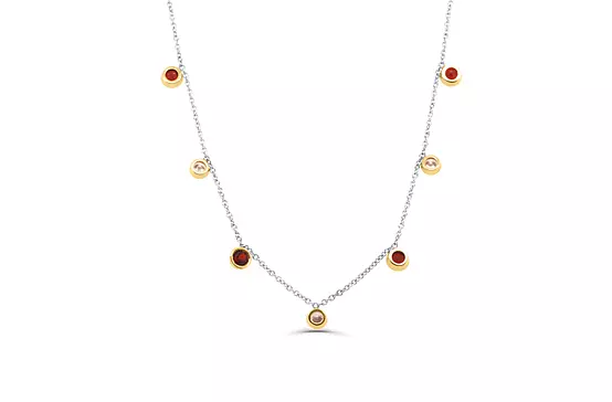 All Smiles White Gold Diamond Necklace