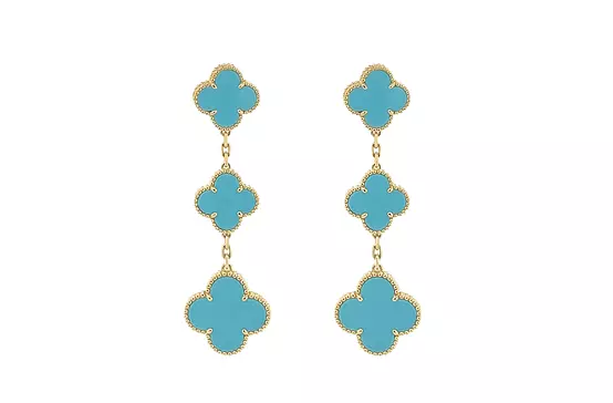 Van Cleef & Arpels Mother of Pearl Alhambra Drop Earrings