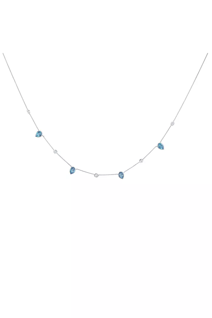 Something Blue, Something Diamond Necklace