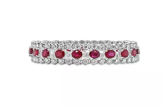 Rubies and Diamonds Platinum Bracelet