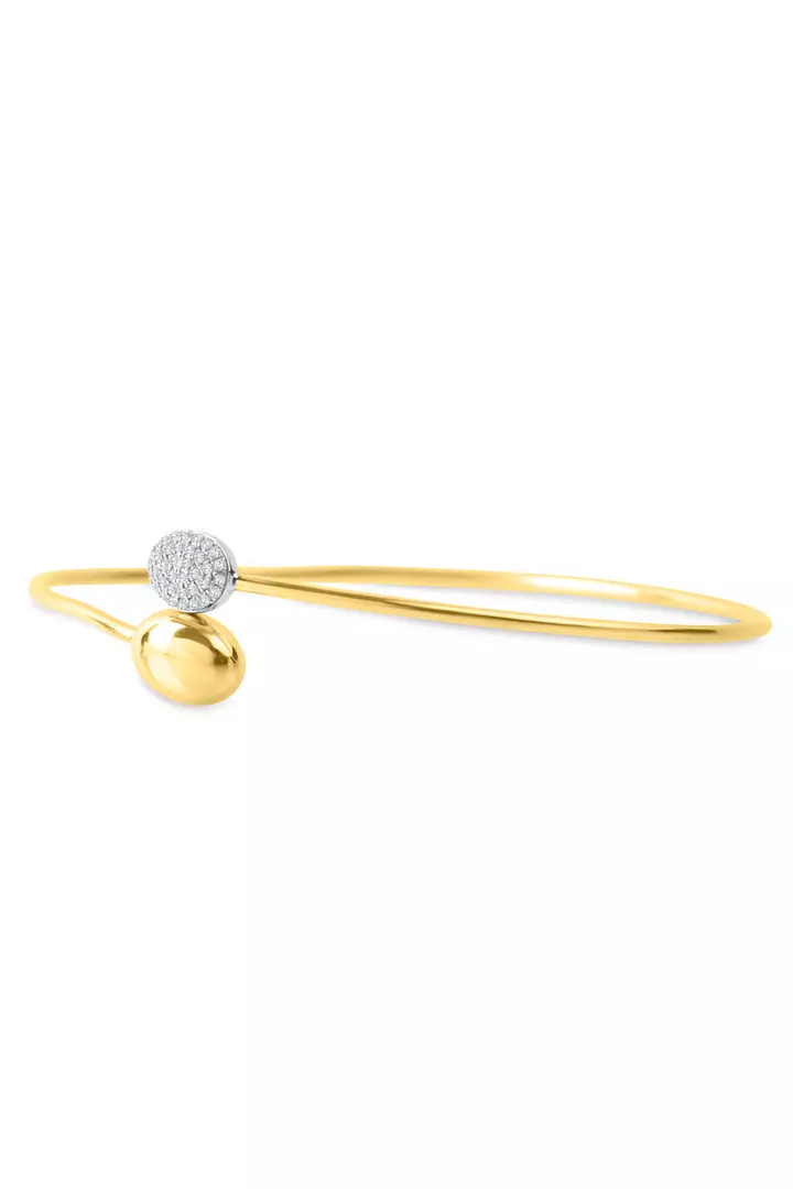 Double Pod Diamond Bangle