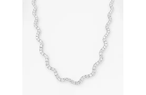 Waves Eco Diamonds Tennis Necklace