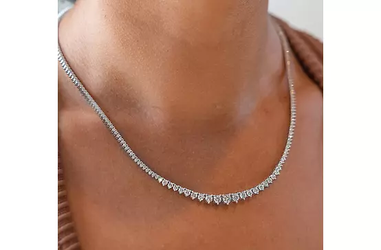 Riviera Eco Diamonds Graduated Tennis Necklace