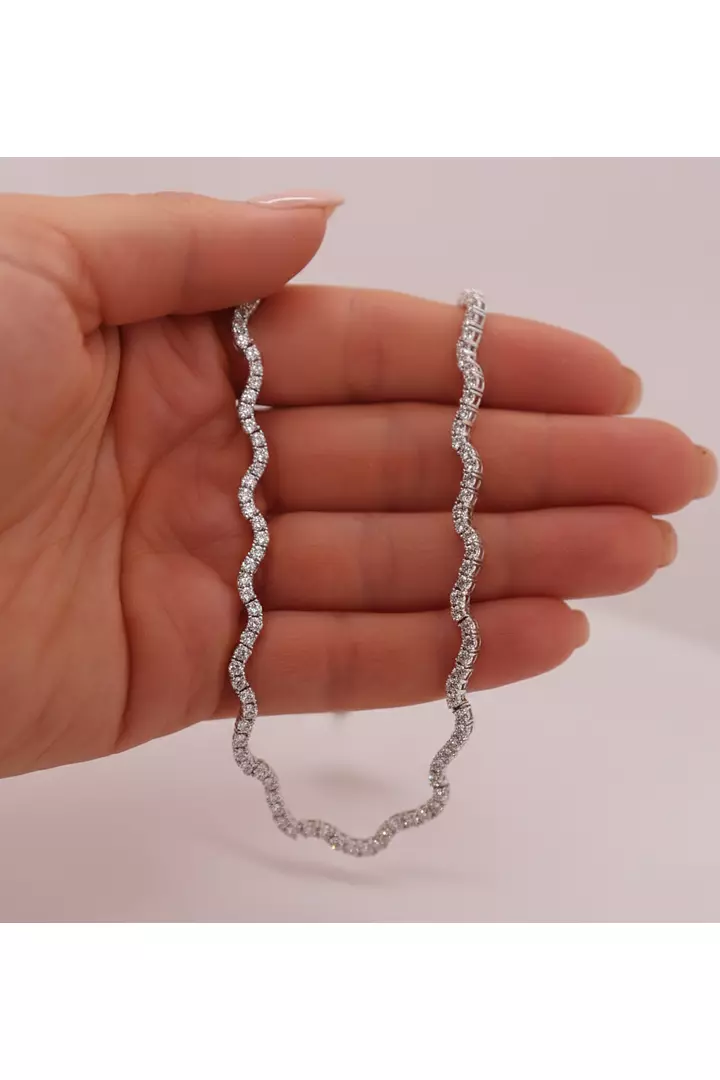 Waves Eco Diamonds Tennis Necklace
