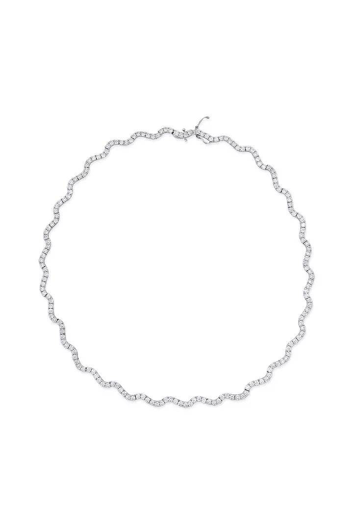 Waves Eco Diamonds Tennis Necklace