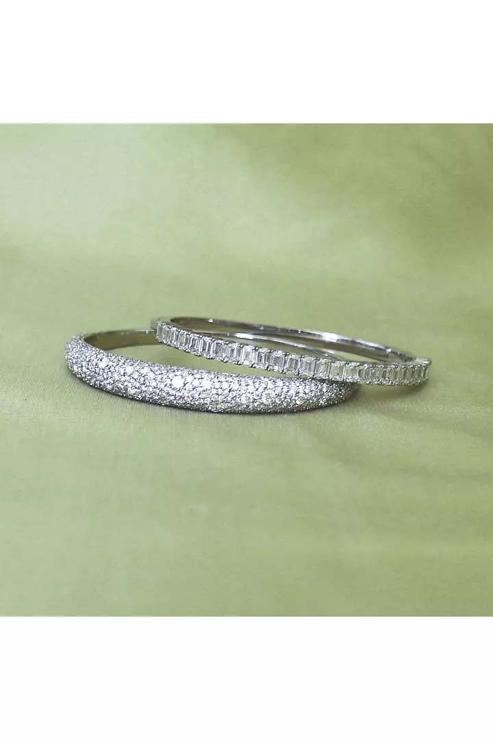 Fashion Eco Diamonds Pave Dome Bangle