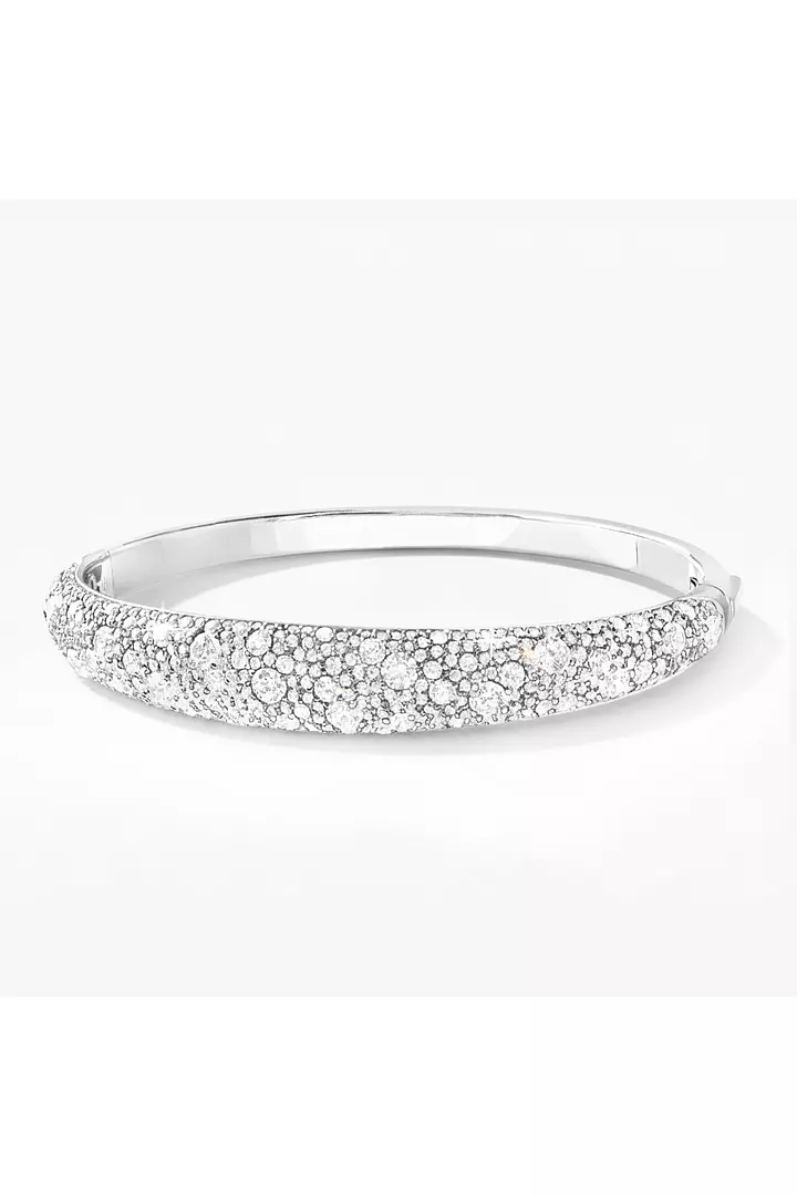 Fashion Eco Diamonds Pave Dome Bangle