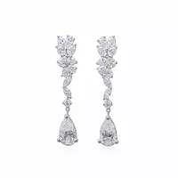 Floral Cascade Eco Diamond Drop Earrings
