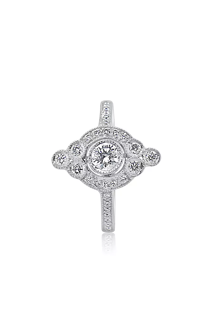 Vintage Inspired Diamond Cocktail Ring