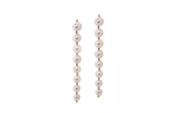 Cultured Pearls Graduated Drop Earrings