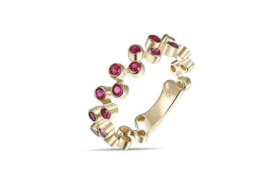 Van Cleef Red Alhambra Reversible Cocktail Ring