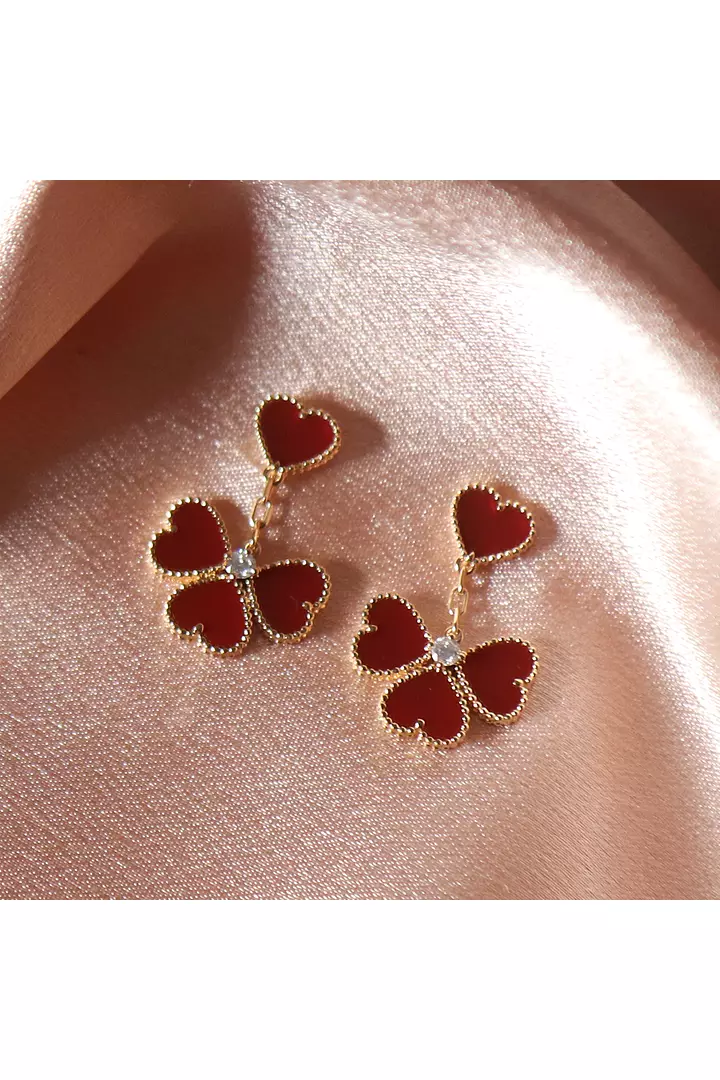 Van Cleef Sweet Alhambra Effeuillage Drop Earrings