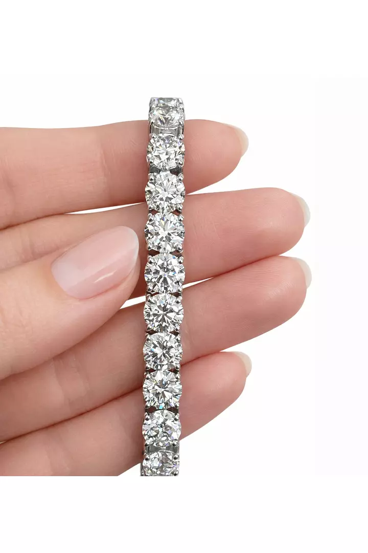 Extra Large Round Eco Diamonds Tennis Bracelet