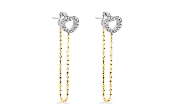 Heart Threader Earrings