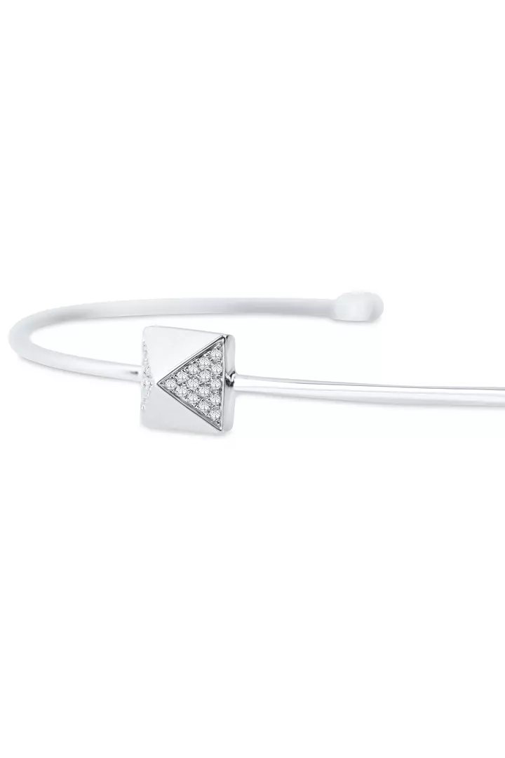 Gold Pyramid Diamond Bangle