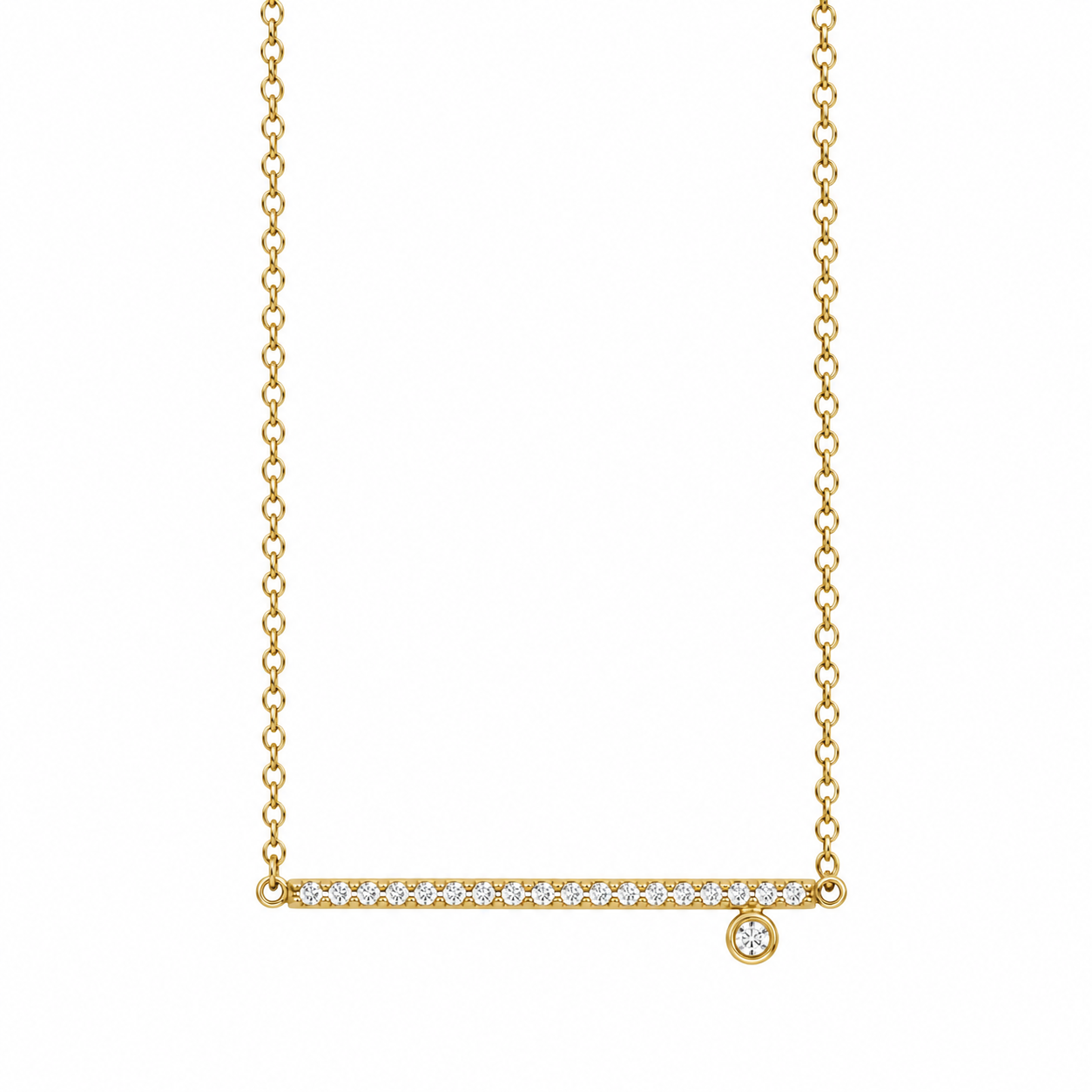 Dot and Line Diamond Pendant