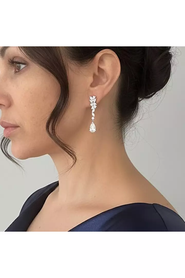 Royals Wedding Eco Diamonds Drop Earrings