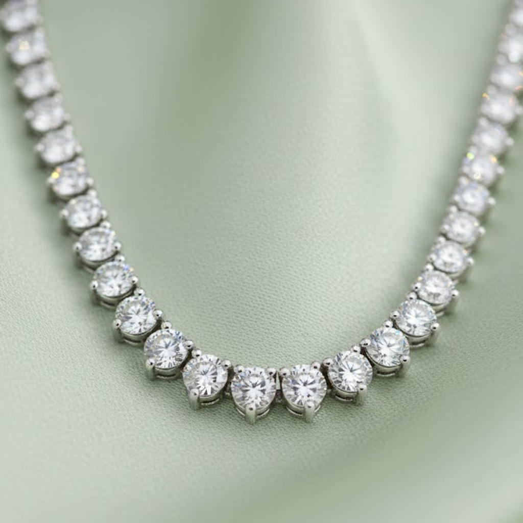 12 Carats Classic Eco Diamonds Tennis Necklace
