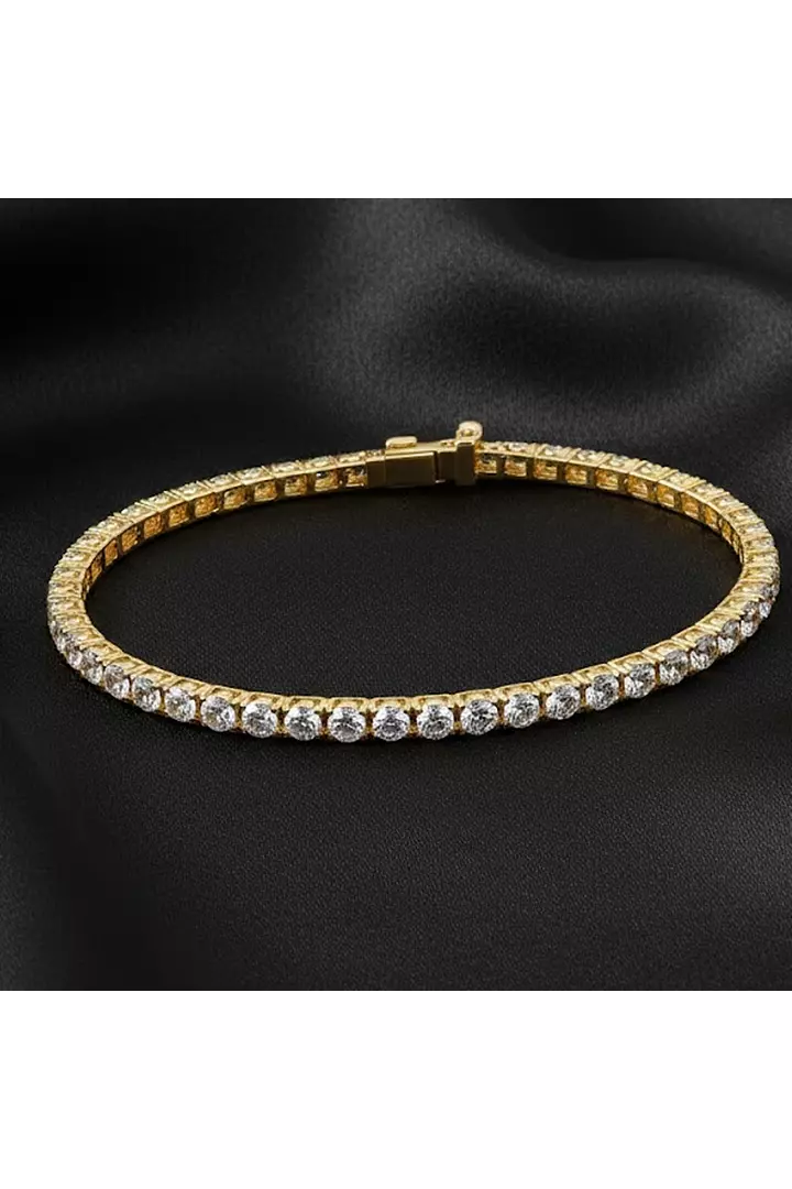 Nyx Classic Eco Diamonds Tennis Bracelet Yellow Gold 7 Carats