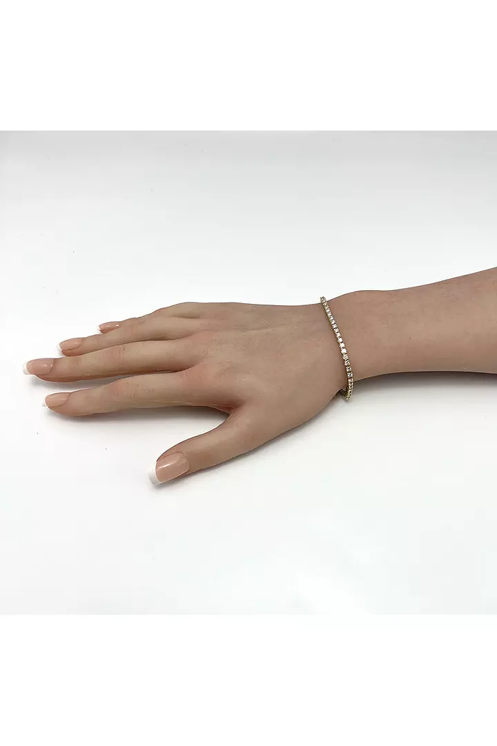 Classic Eco Diamonds Tennis Bracelet YELLOW GOLD 7 Carats