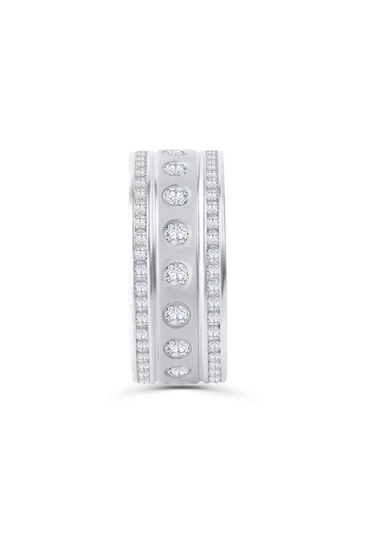 Platinum and Diamonds Eternity Band