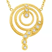 Circle Diamond Karma Flow Pendant