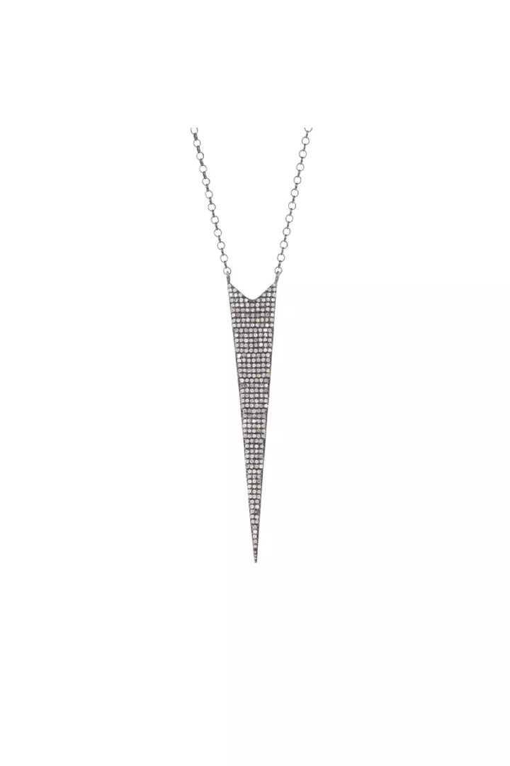 Diamond Dagger Black Rhodium Necklace