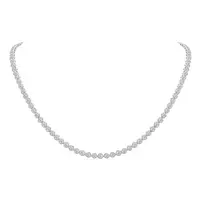 Lucienne Bezel Set Round Eco Diamonds Tennis Necklace 10 Carats
