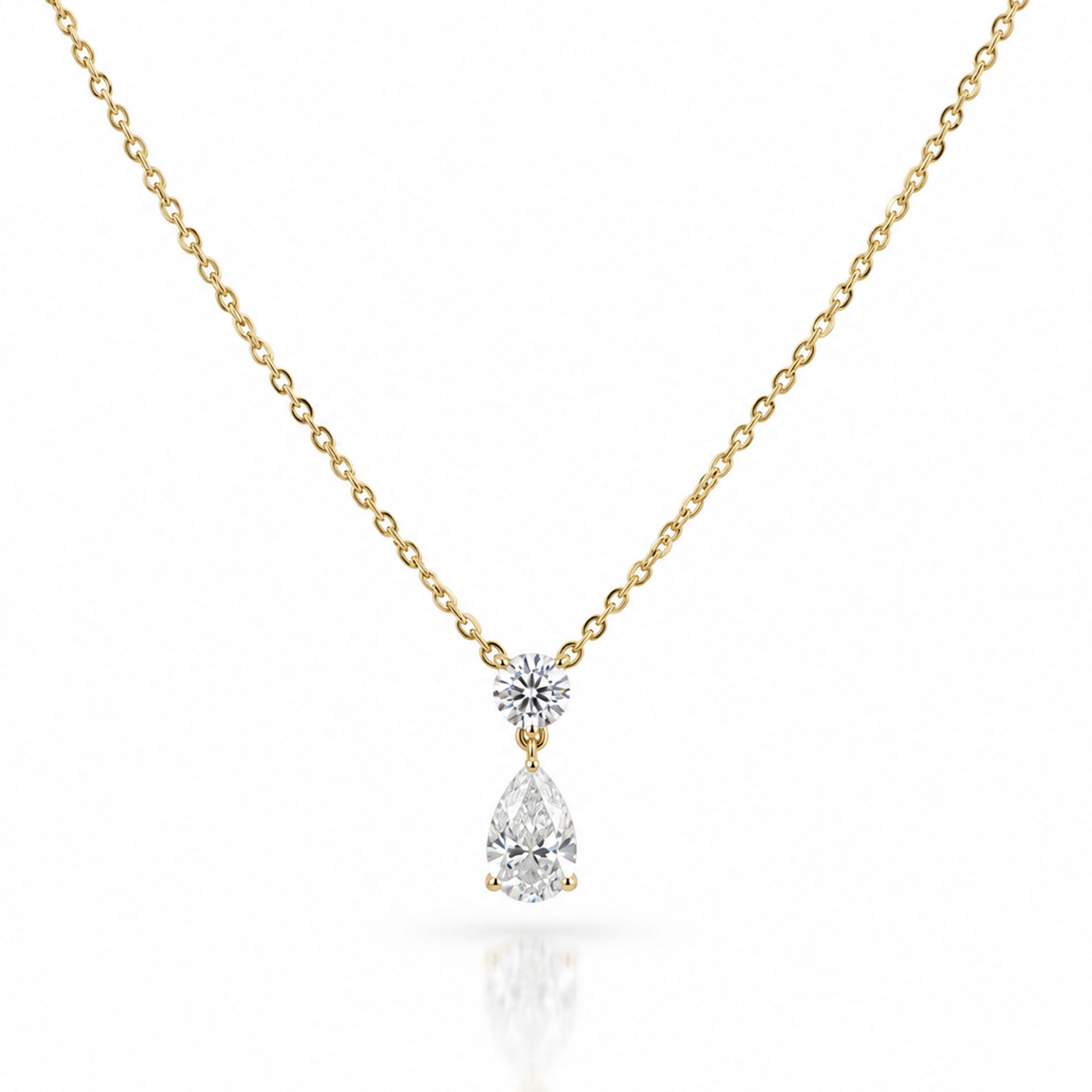 Alba Classic Diamond Drop Pendant