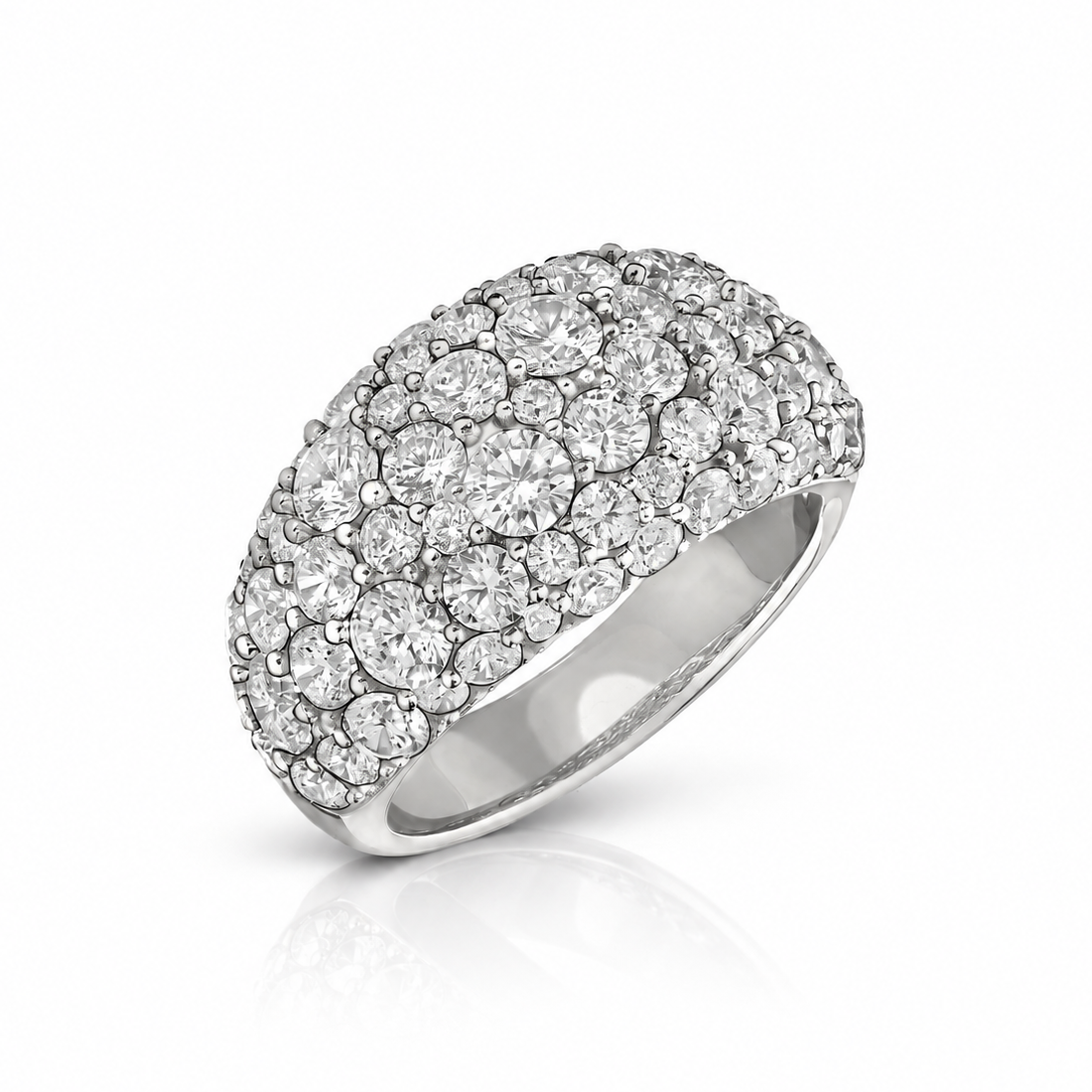 Pave Eco Diamonds Pave Dome Cocktail Ring