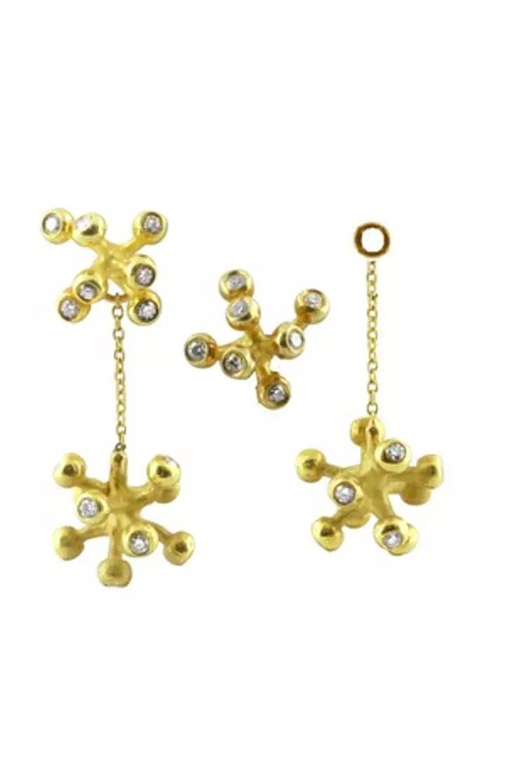 Fireworks Stud and Drop Diamond Earrings