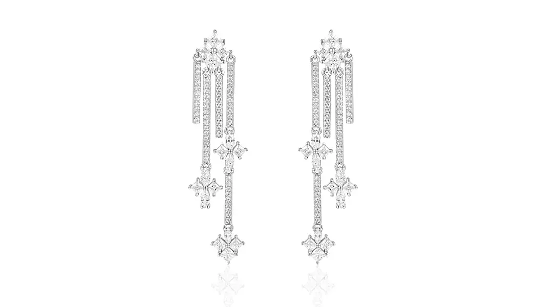 Diamond Chandelier Drop Earrings
