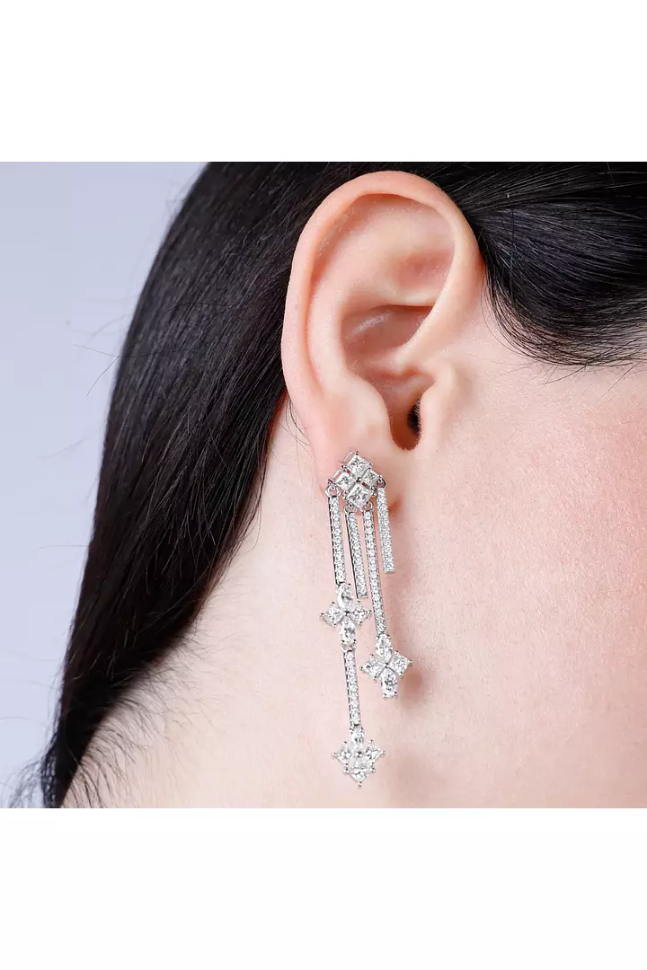 Diamond Chandelier Drop Earrings