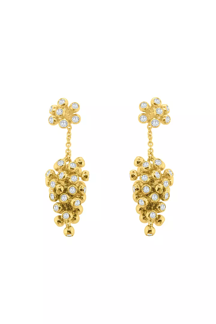 Grapes Drop Diamond Earrings
