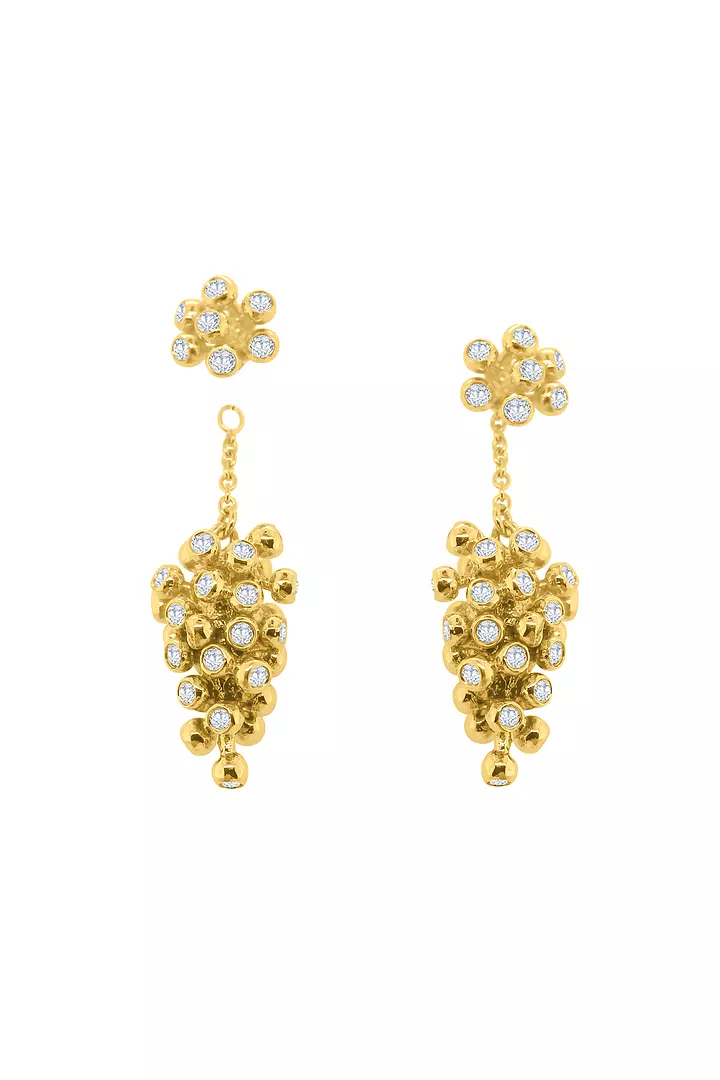 Grapes Drop Diamond Earrings