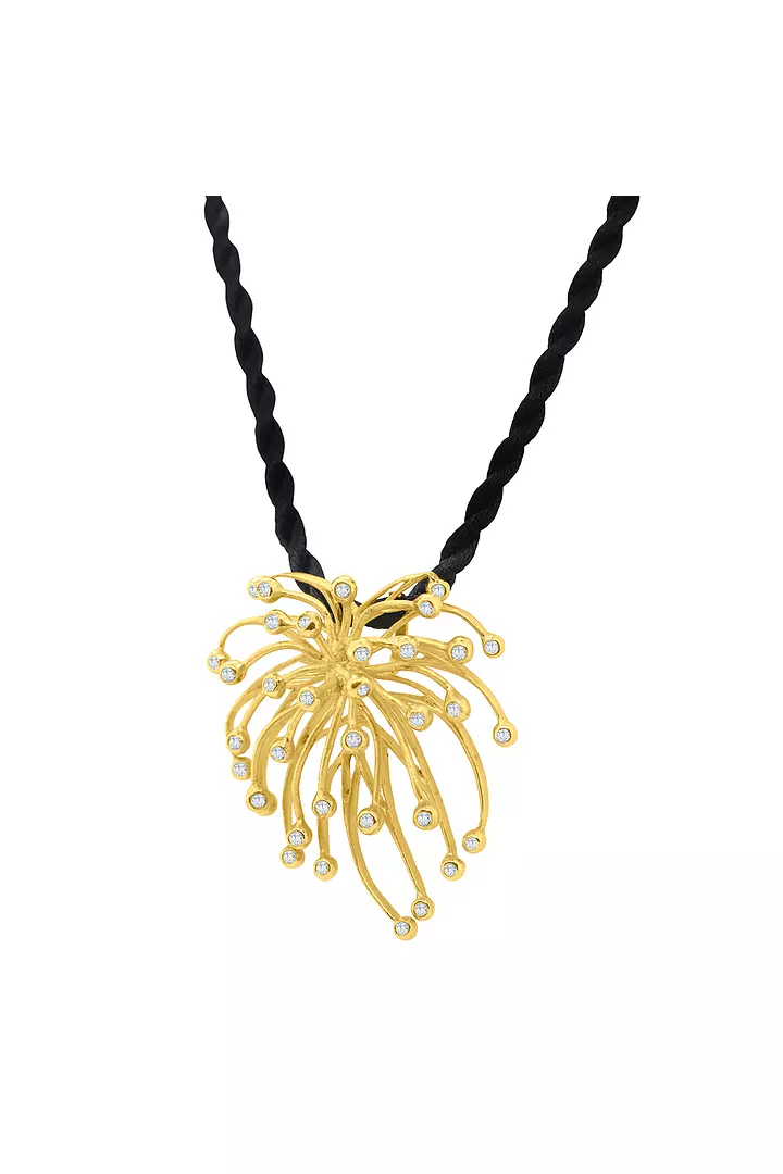 Superstar Fireworks Gold and Diamond Pendant