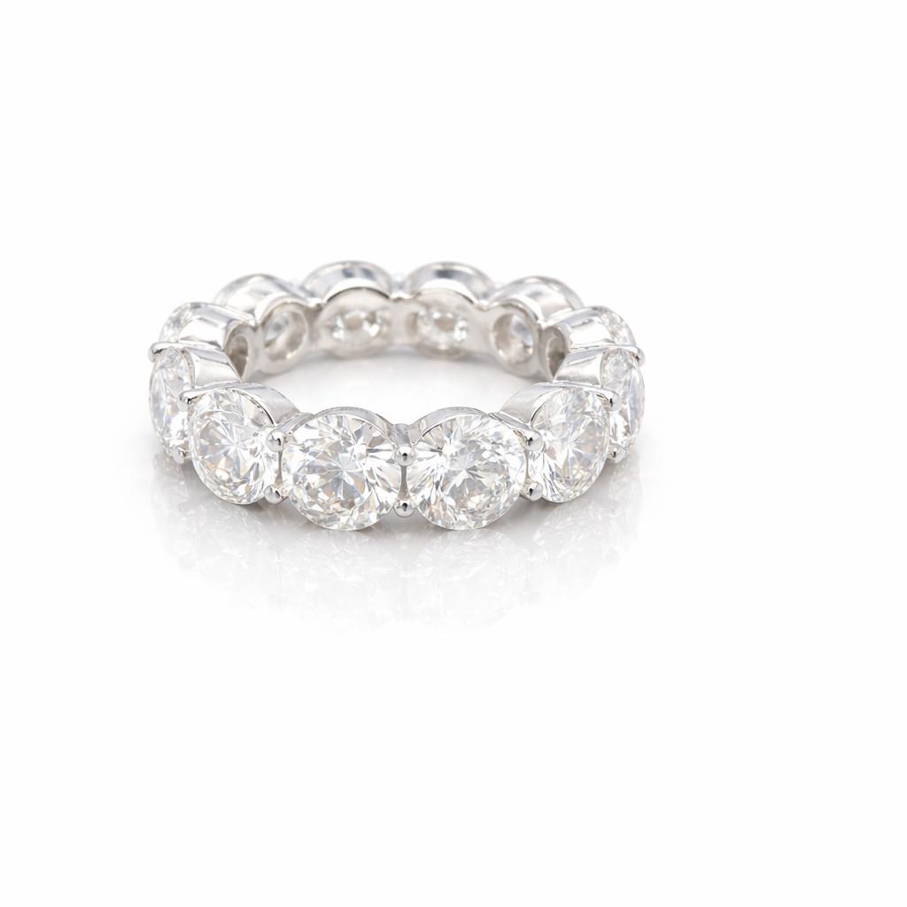 Round Eco Diamonds Eternity Ring